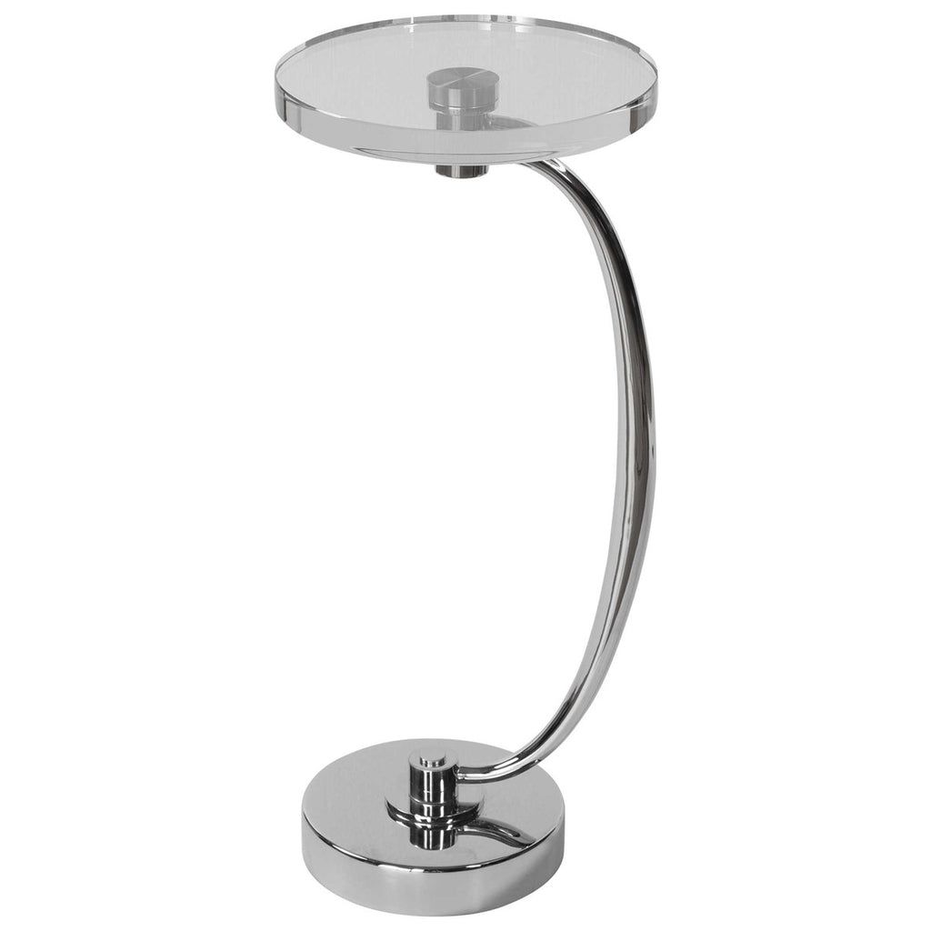 Waveney Nickel Drink Table - Bombay Mercantile