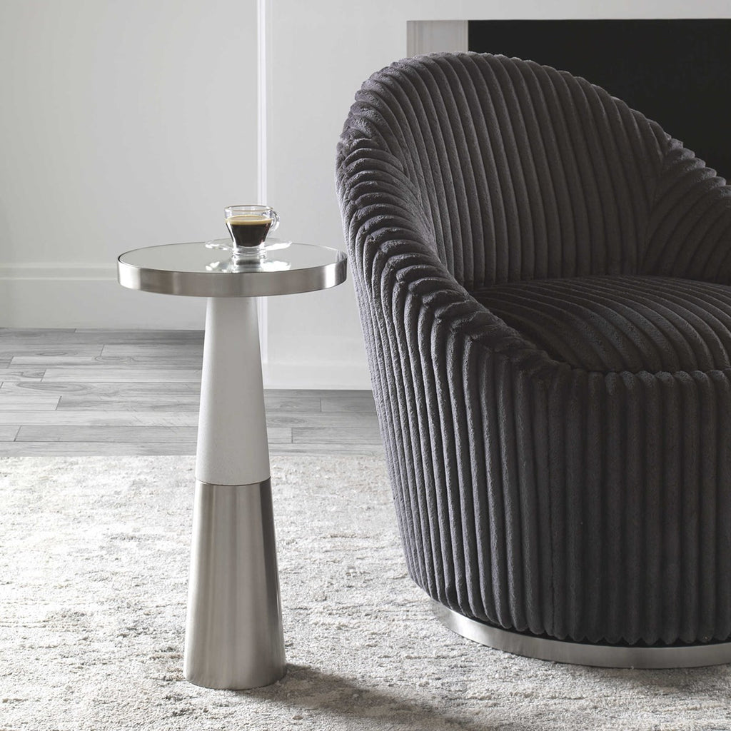 Fortier Nickel Accent Table - Bombay Mercantile