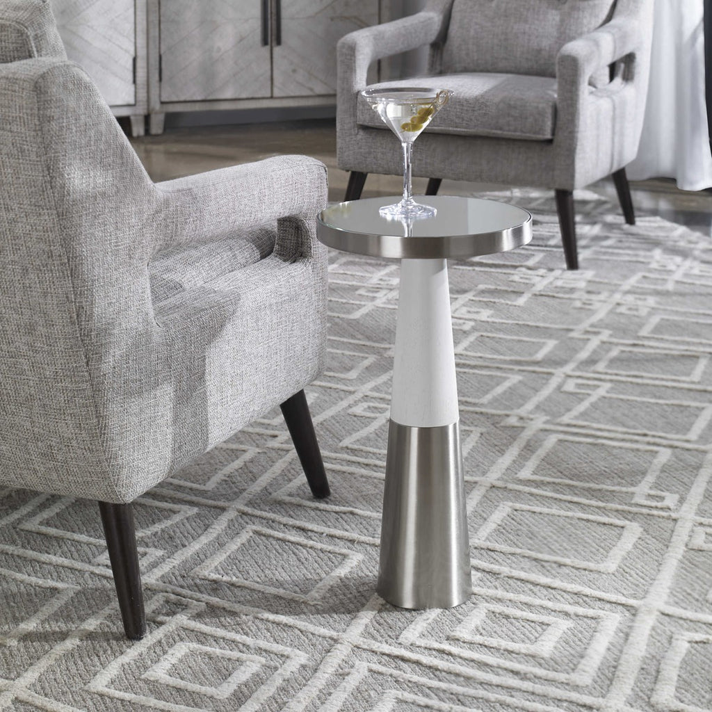 Fortier Nickel Accent Table - Bombay Mercantile