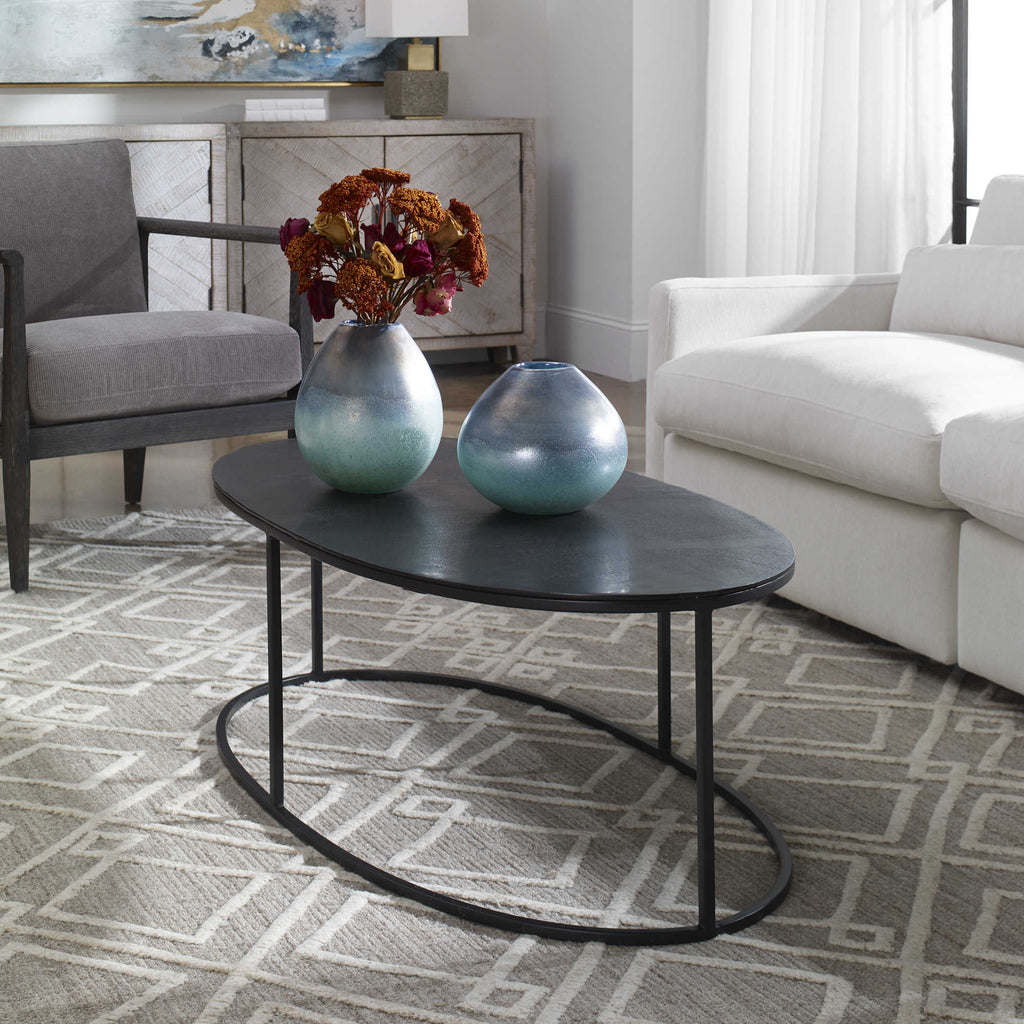 Coreene Oval Coffee Table - Bombay Mercantile