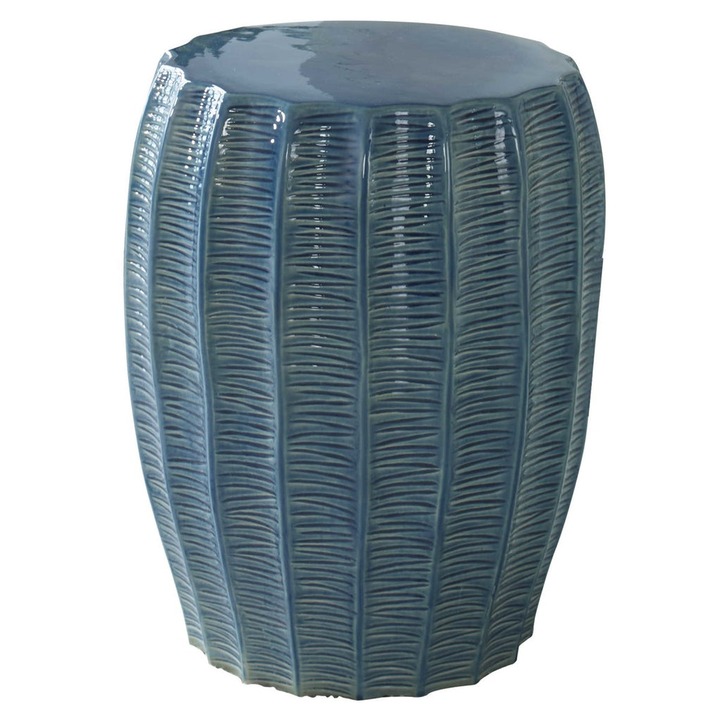 Harbor Aque Blue Garden Stool - Bombay Mercantile
