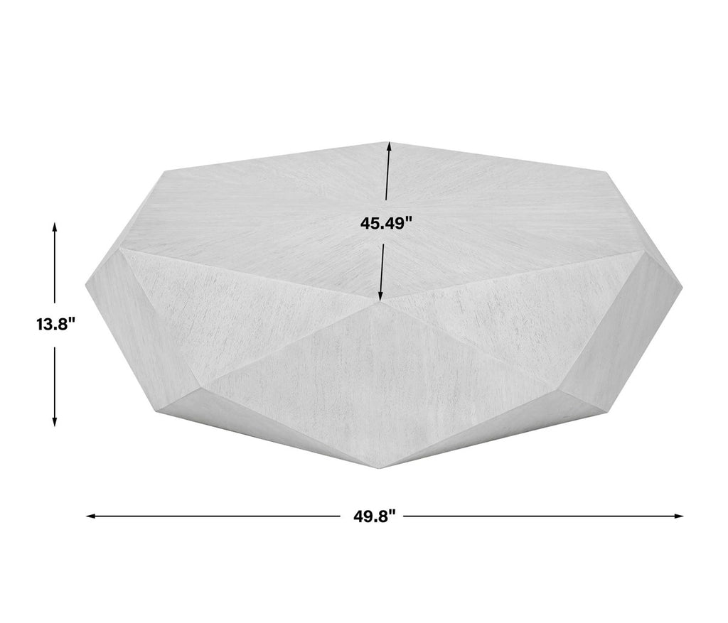 Volker White Coffee Table - Bombay Mercantile