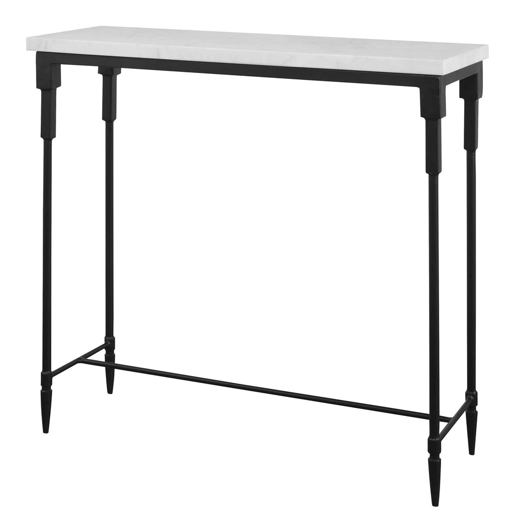 Bourges White Marble Console Table - Bombay Mercantile