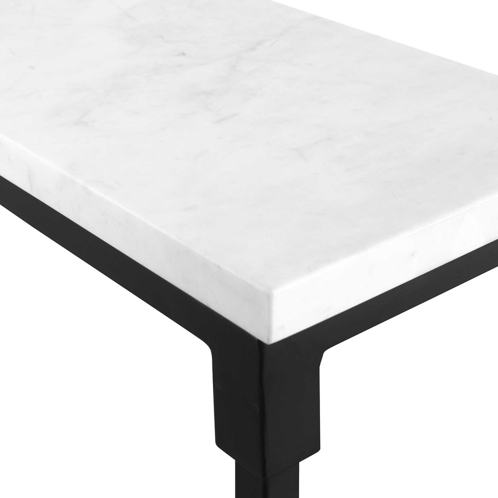 Bourges White Marble Console Table - Bombay Mercantile
