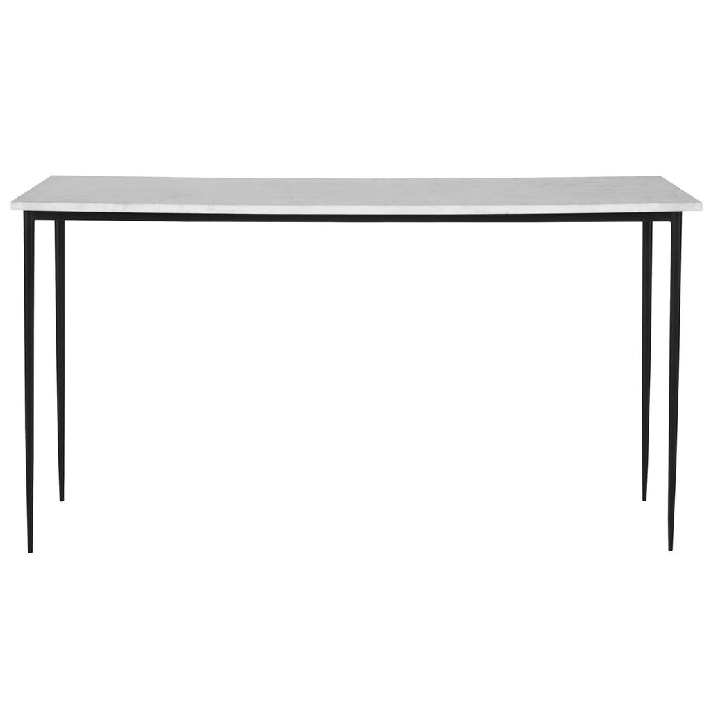 Nightfall White Marble Console Table - Bombay Mercantile