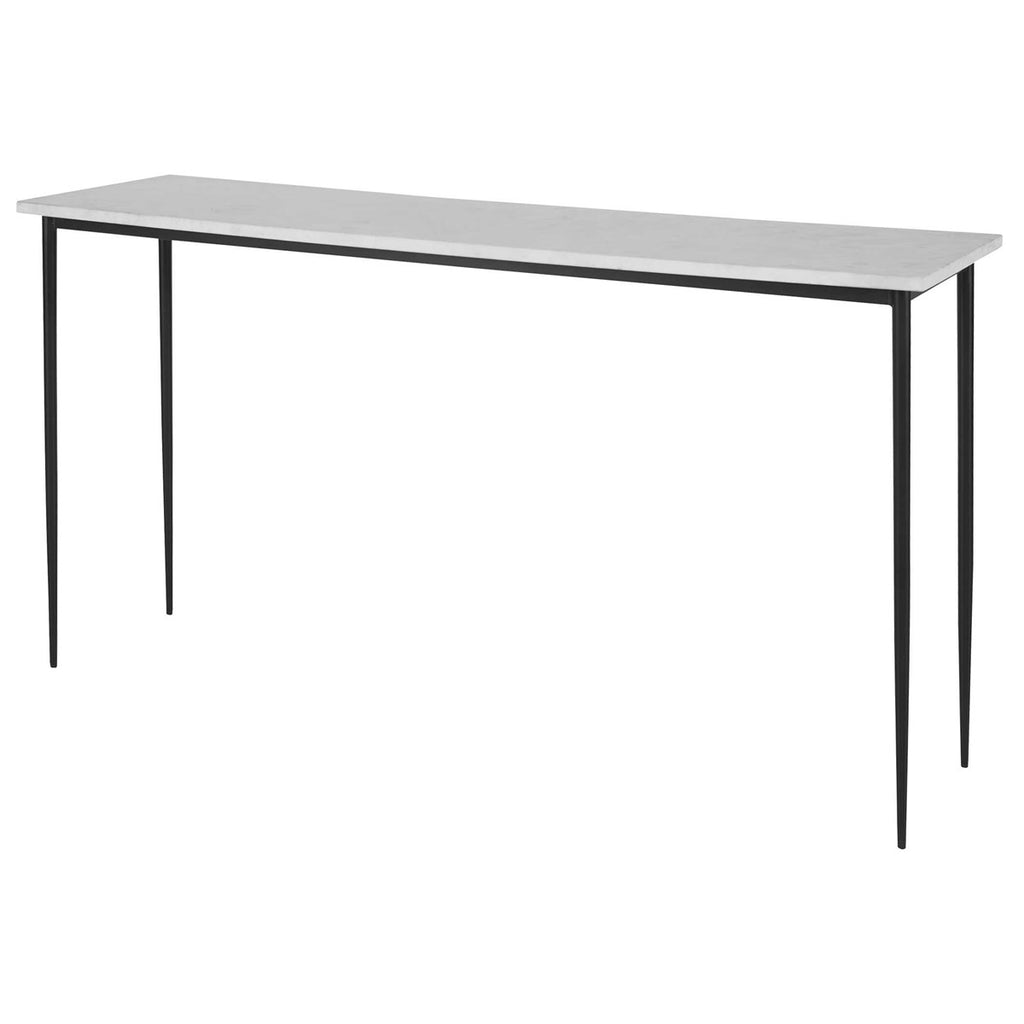 Nightfall White Marble Console Table - Bombay Mercantile