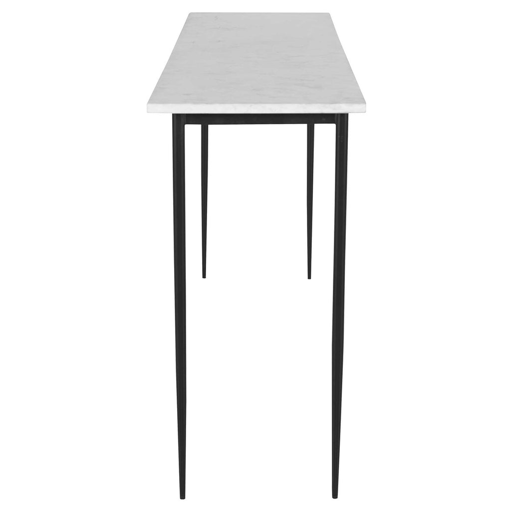 Nightfall White Marble Console Table - Bombay Mercantile