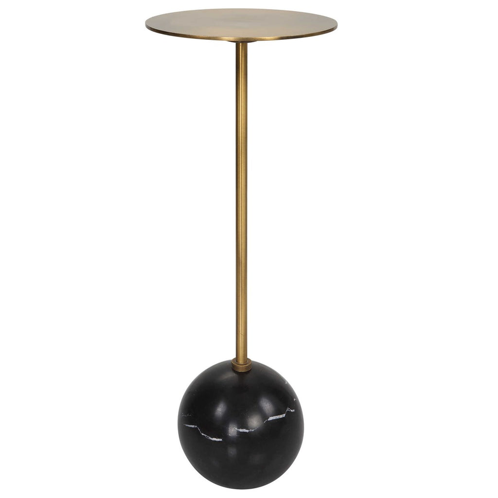 Gimlet Brass Drink Table - Bombay Mercantile