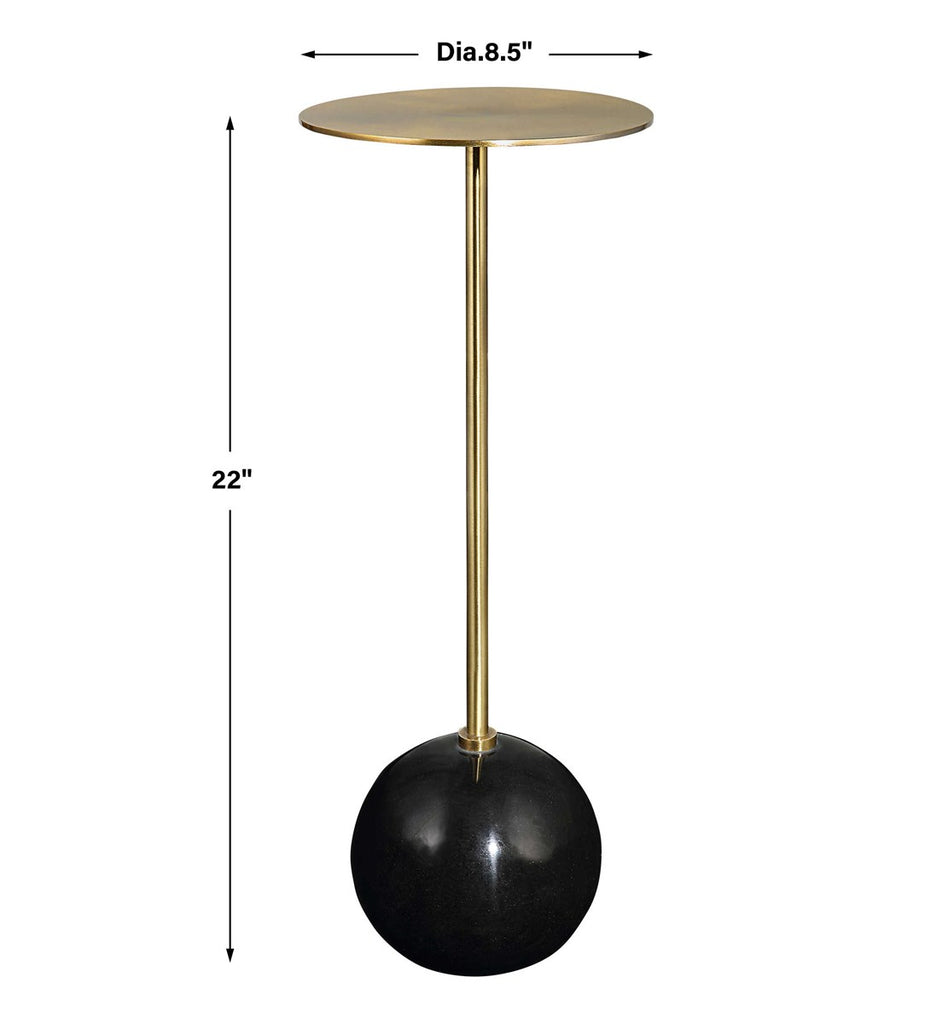 Gimlet Brass Drink Table - Bombay Mercantile