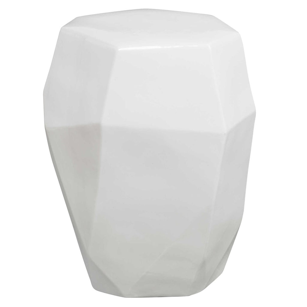 Maquette White Garden Stool - Bombay Mercantile