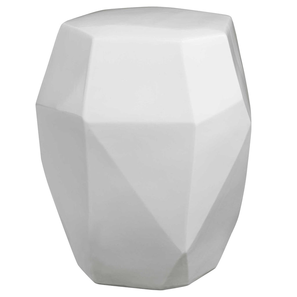 Maquette White Garden Stool - Bombay Mercantile