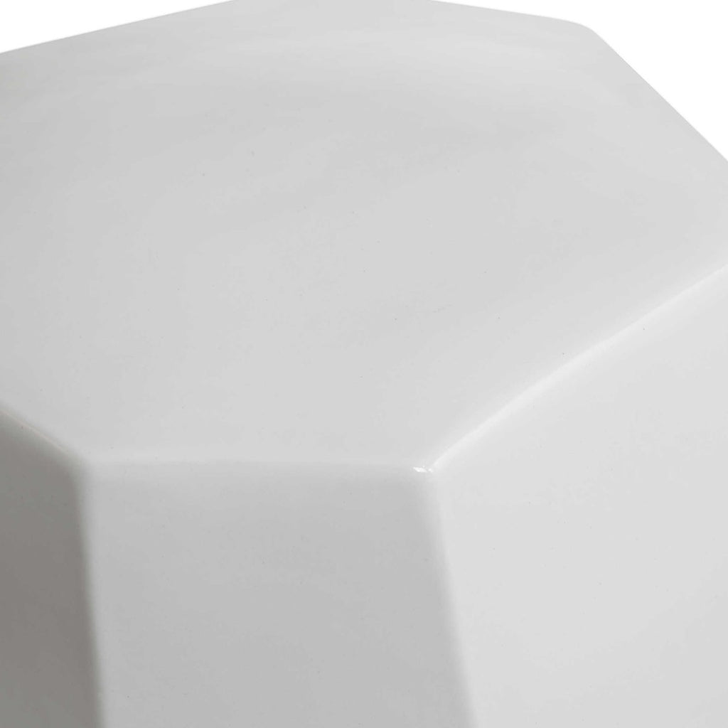 Maquette White Garden Stool - Bombay Mercantile