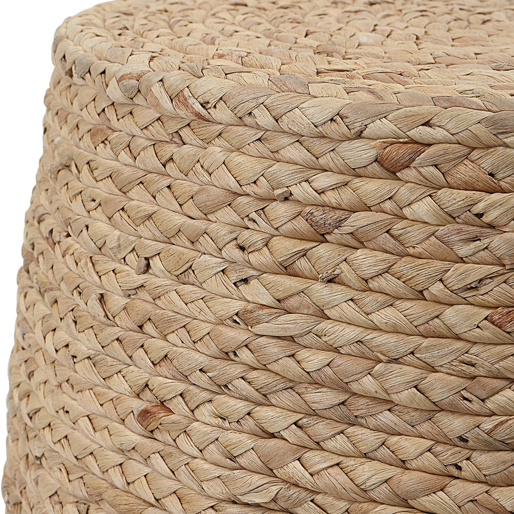 Resort Straw Accent Stool - Bombay Mercantile