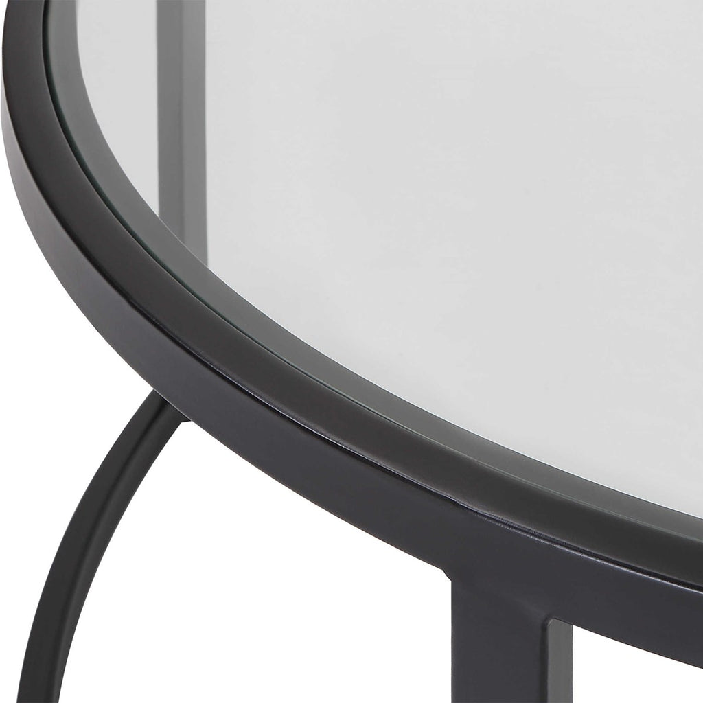 Rhea Black Nesting Coffee Tables Set of 2 - Bombay Mercantile