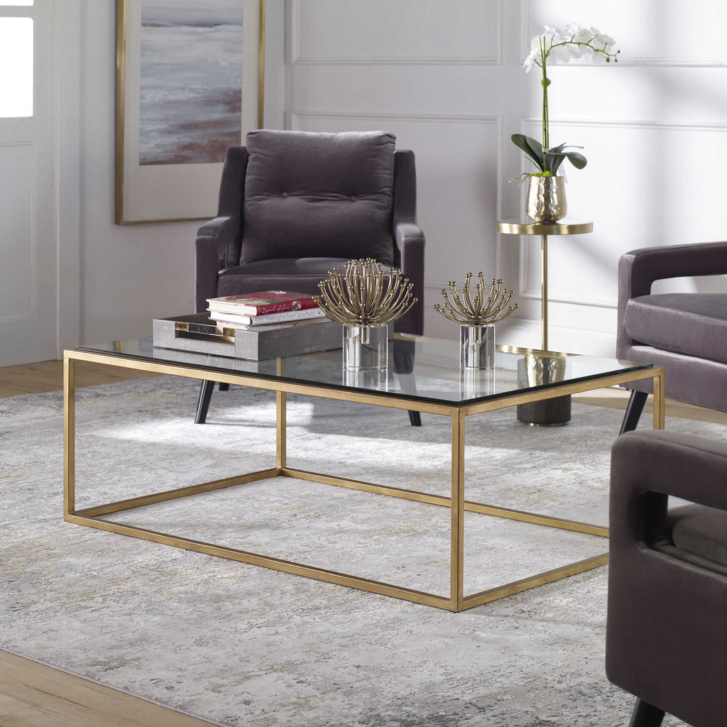 Bravura Gold Coffee Table - Bombay Mercantile