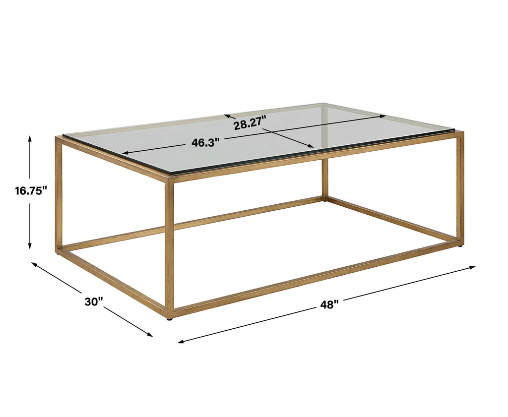 Bravura Gold Coffee Table - Bombay Mercantile