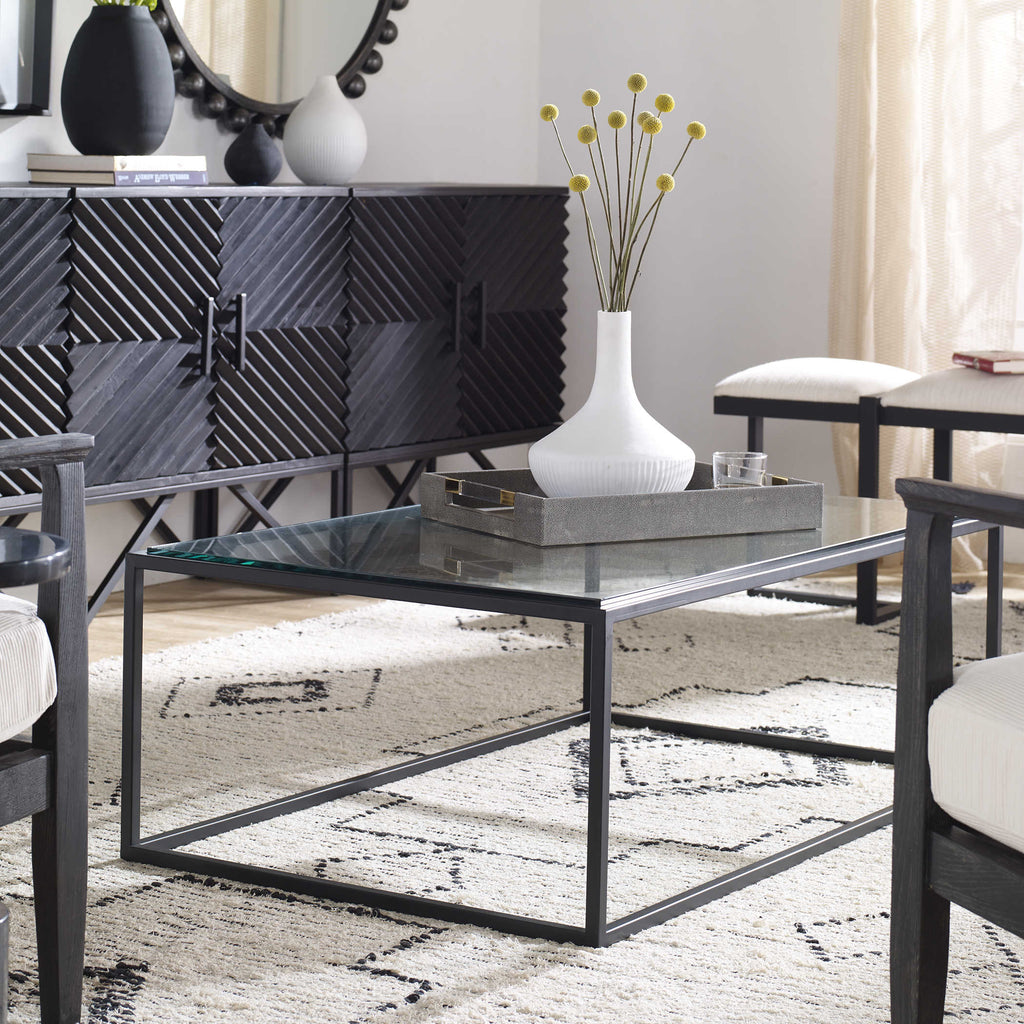 Bravura Black Coffee Table - Bombay Mercantile