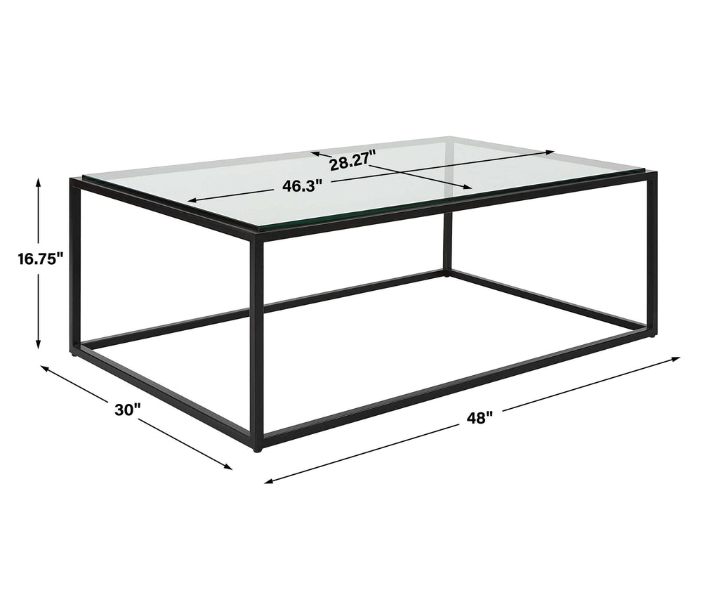 Bravura Black Coffee Table - Bombay Mercantile