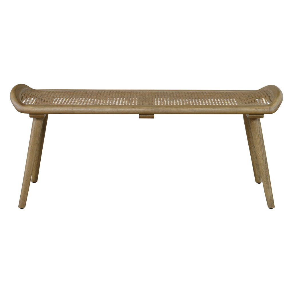Arne Woven Rattan Bench - Bombay Mercantile