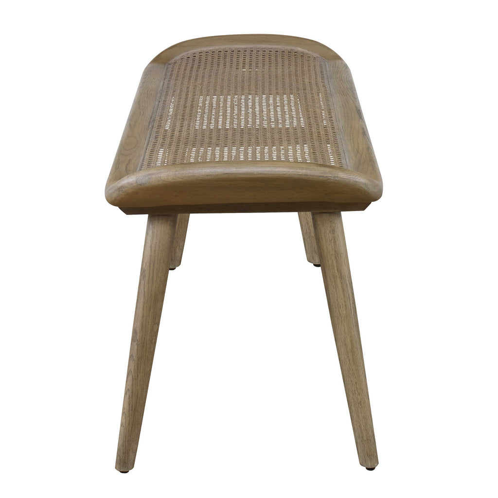 Arne Woven Rattan Bench - Bombay Mercantile