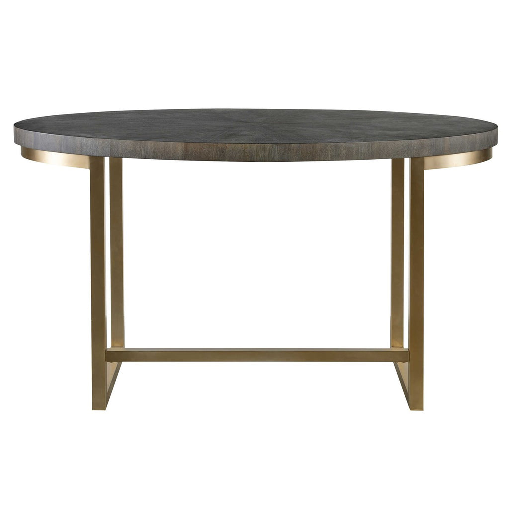 Taja Walnut Oval Desk - Bombay Mercantile