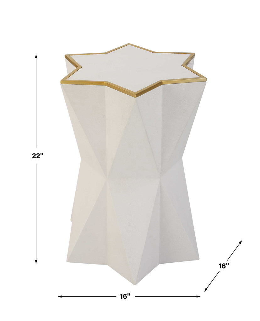 Capella White Accent Table - Bombay Mercantile