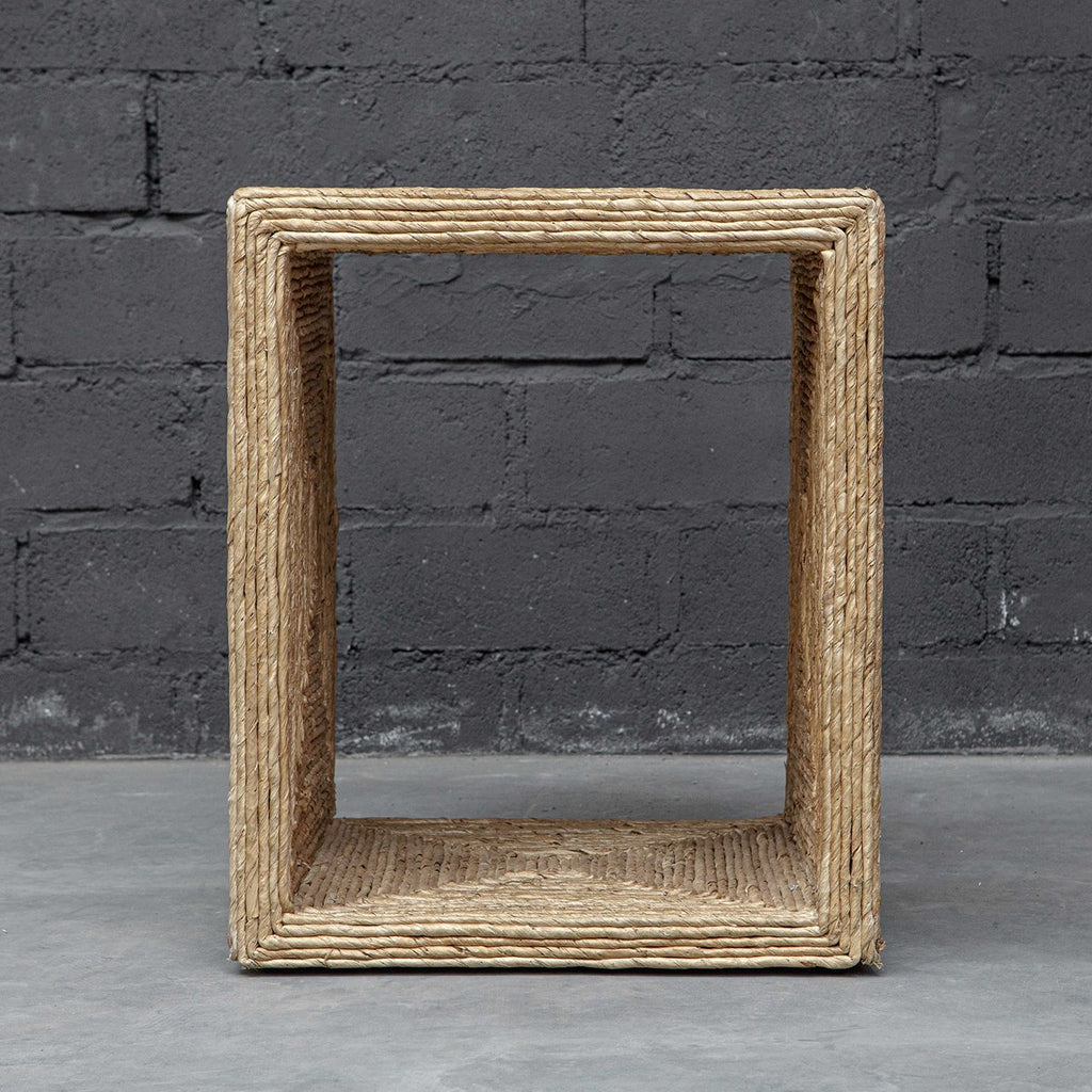 Rora Coastal Woven Side Table - Bombay Mercantile