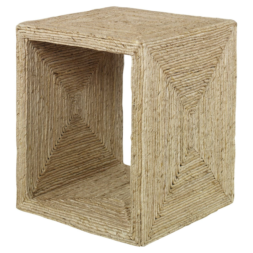 Rora Coastal Woven Side Table - Bombay Mercantile