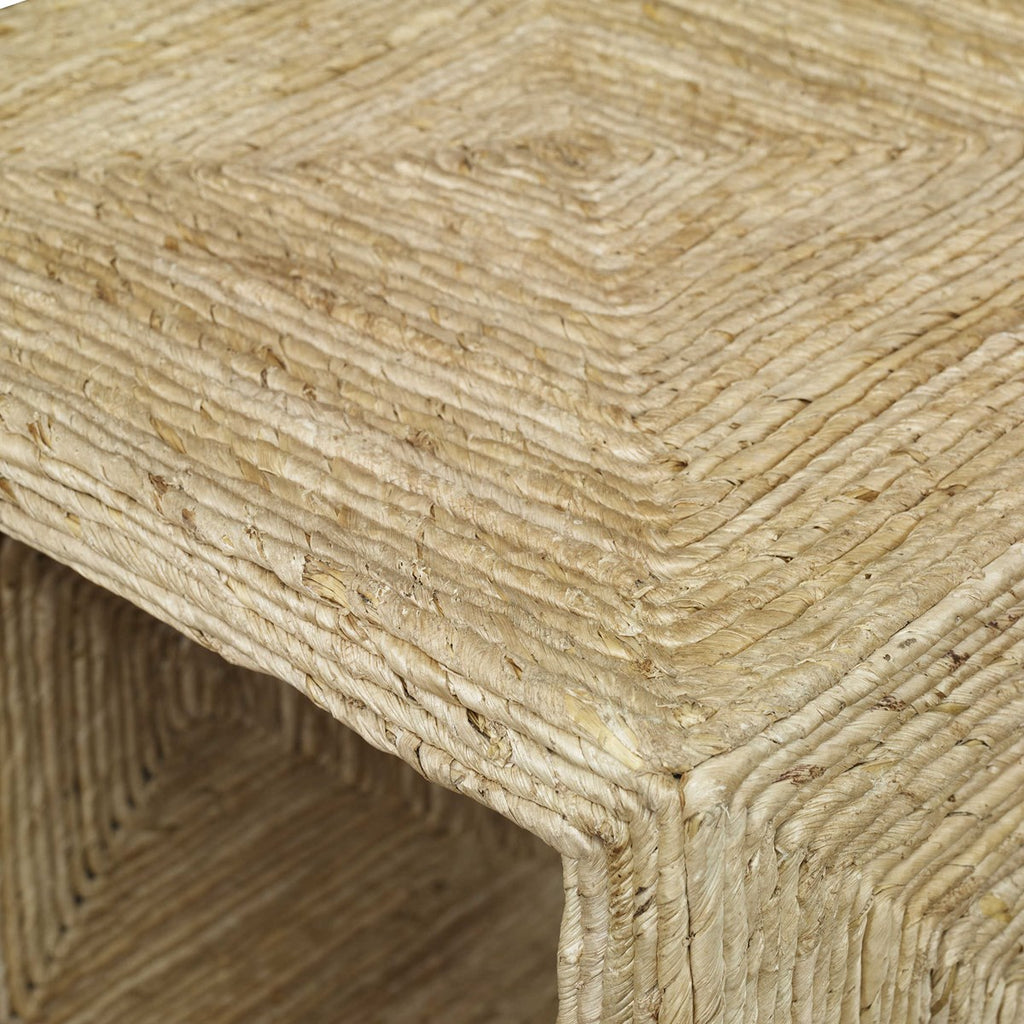 Rora Coastal Woven Side Table - Bombay Mercantile