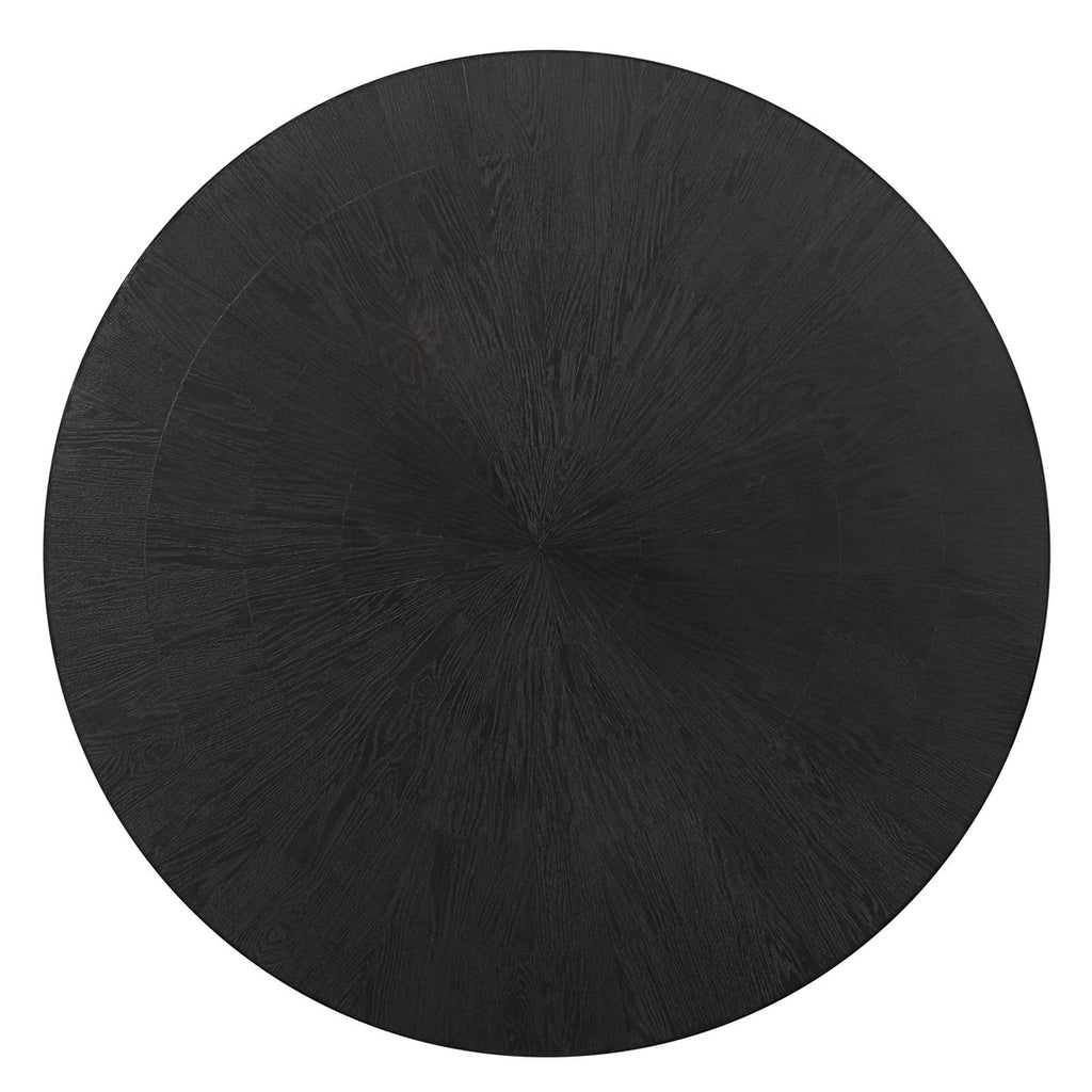 Gidran Round Black Dining Table - Bombay Mercantile