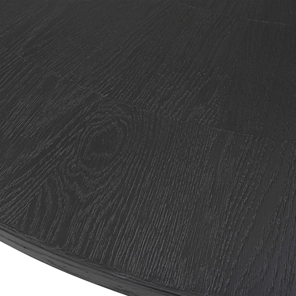 Gidran Round Black Dining Table - Bombay Mercantile