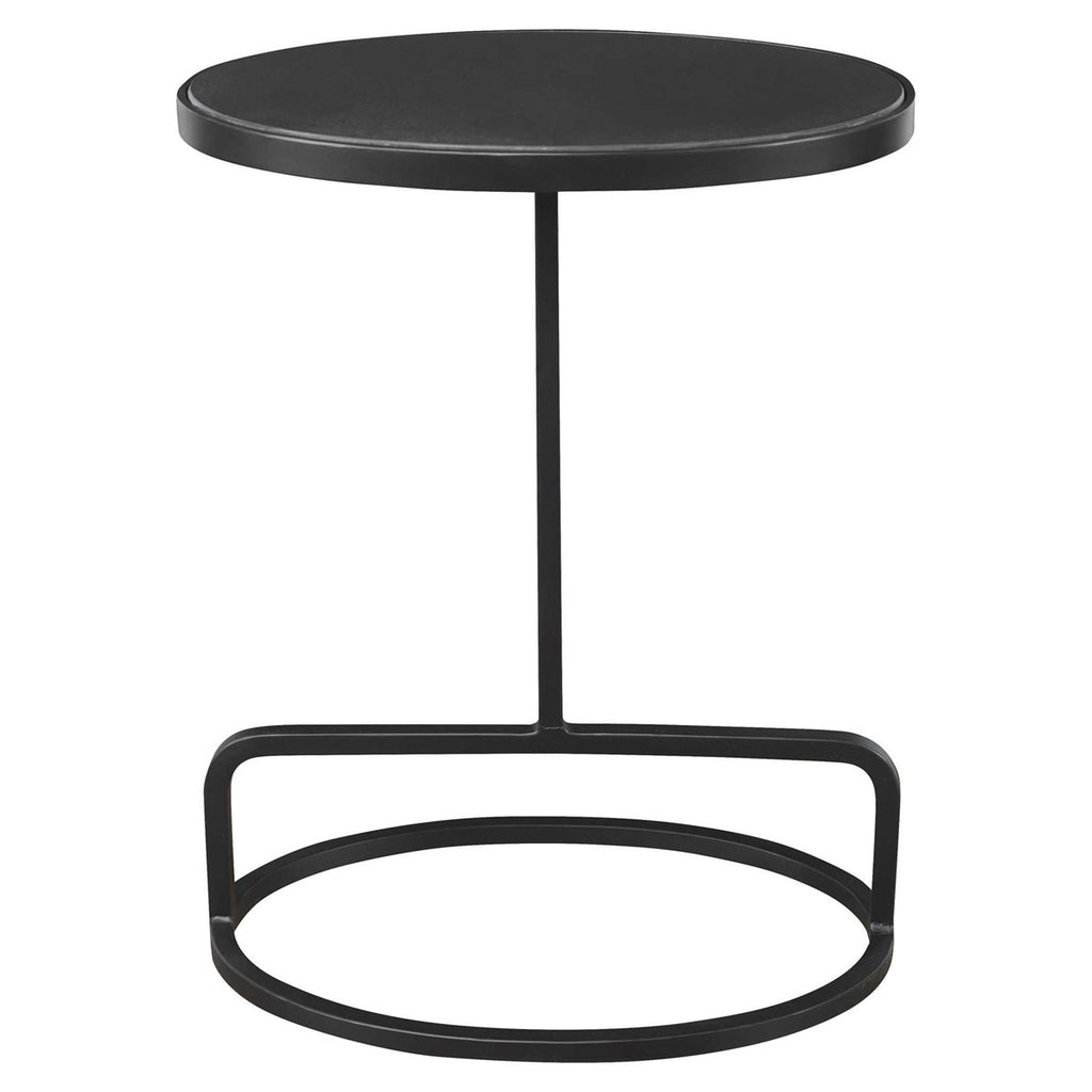 Jessenia Black Marble Accent Table - Bombay Mercantile