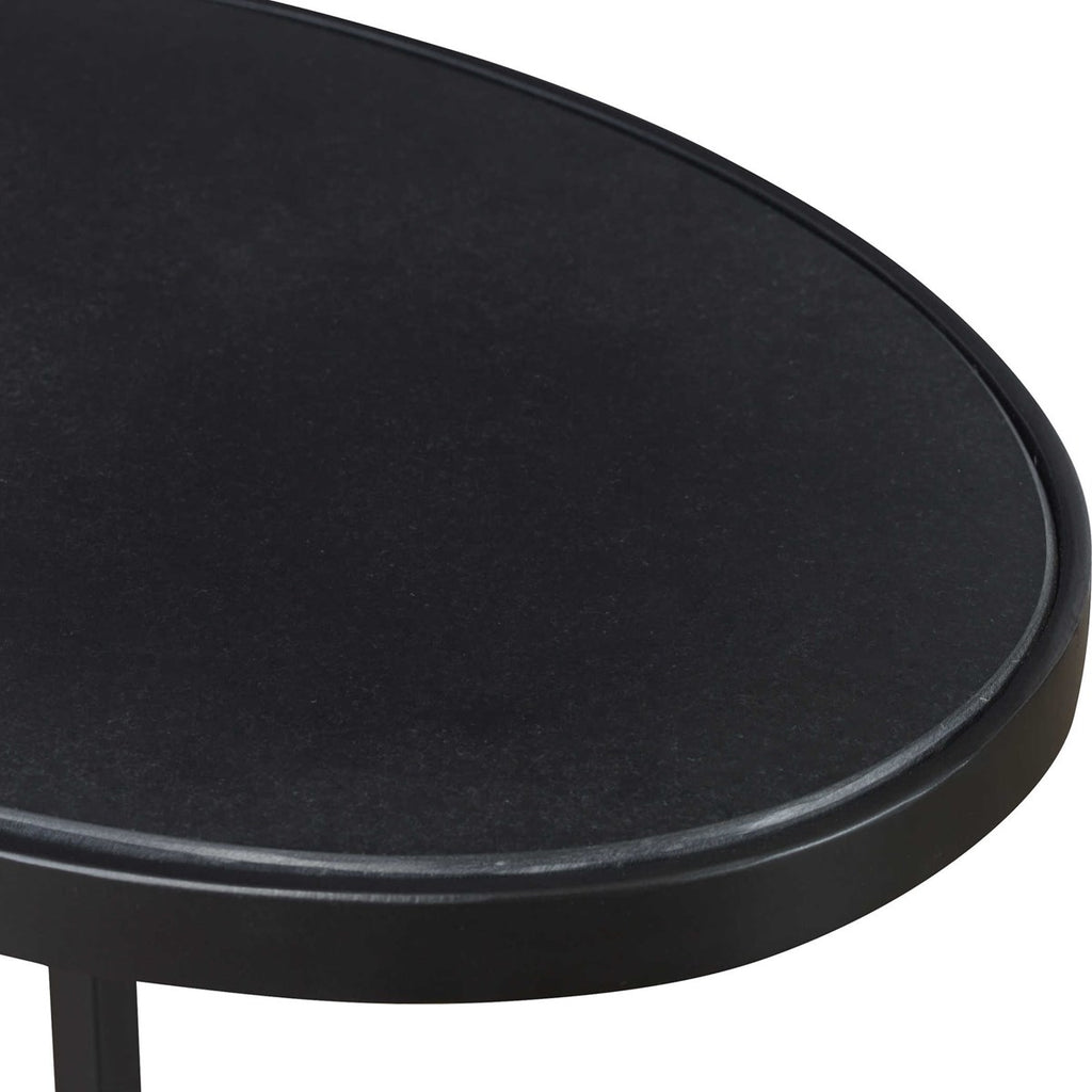 Jessenia Black Marble Accent Table - Bombay Mercantile