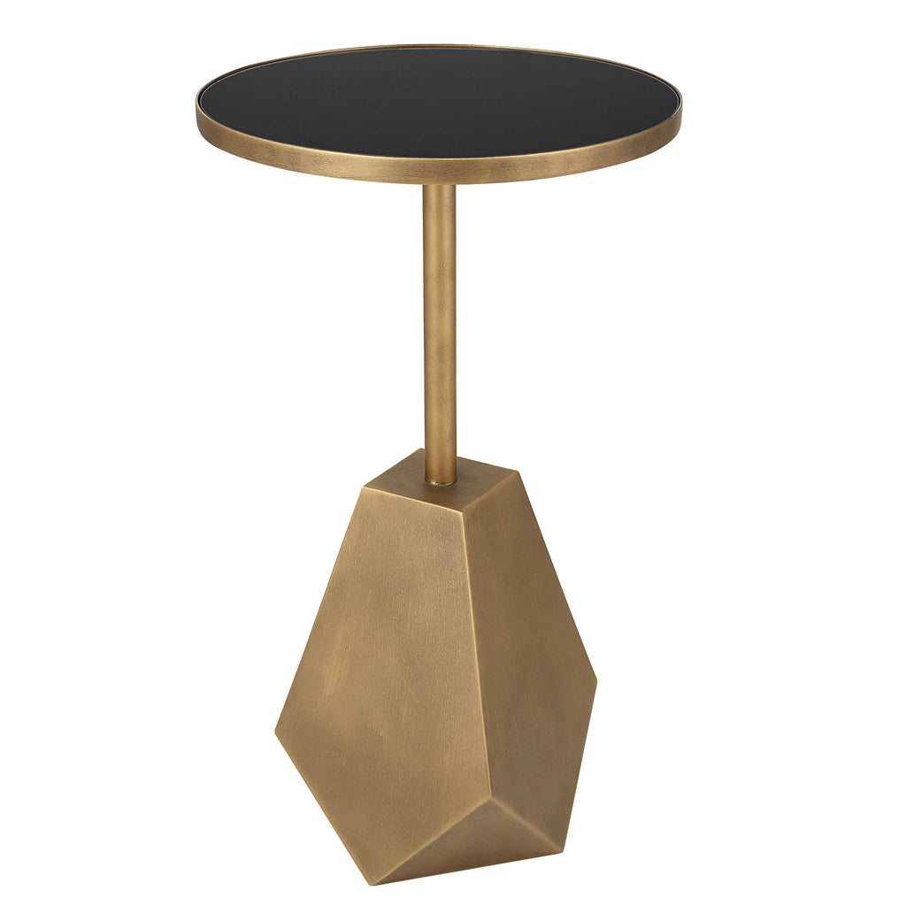 Comet Geometric Bronze Accent Table - Bombay Mercantile
