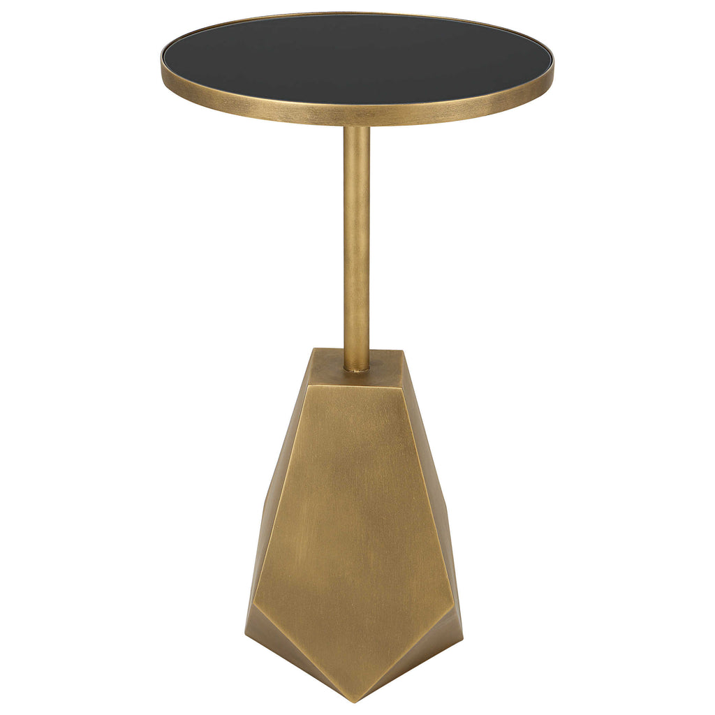 Comet Geometric Bronze Accent Table - Bombay Mercantile