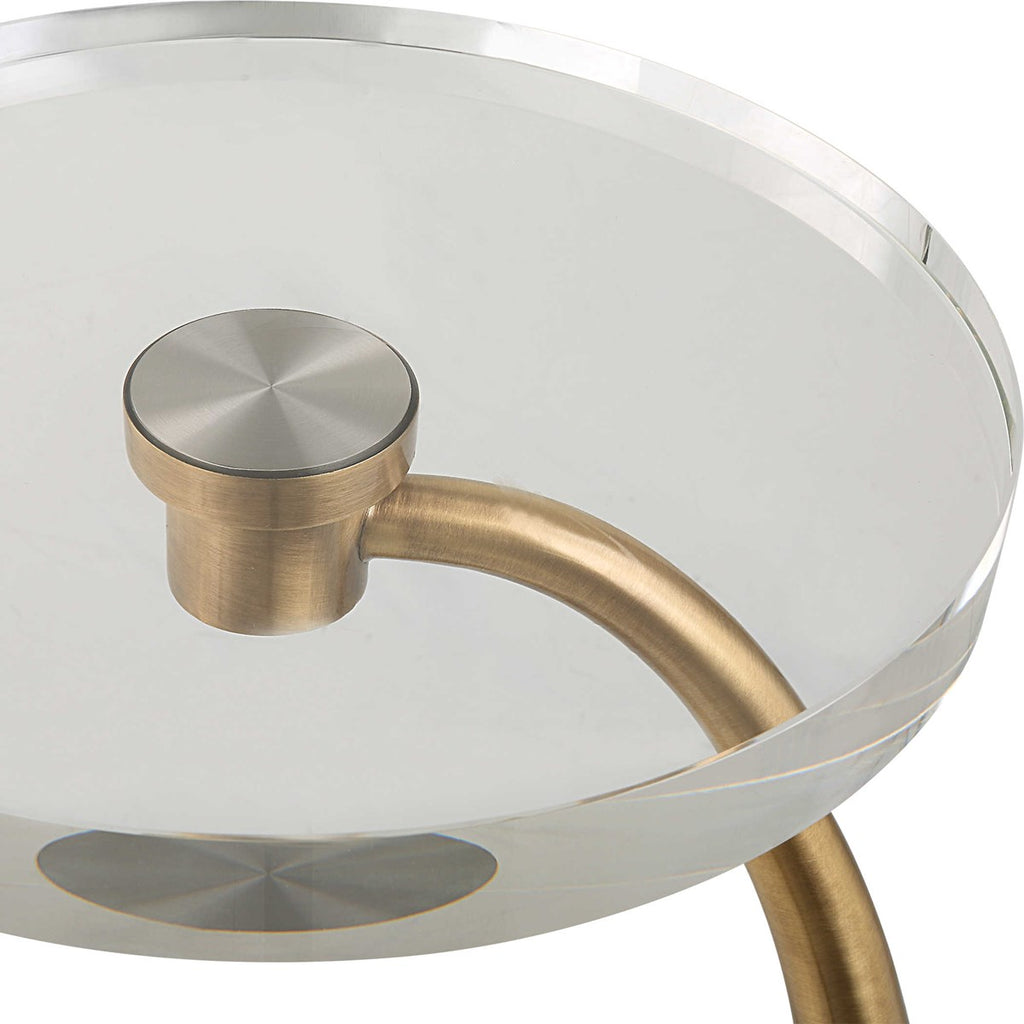 Waveney Brass Drink Table - Bombay Mercantile