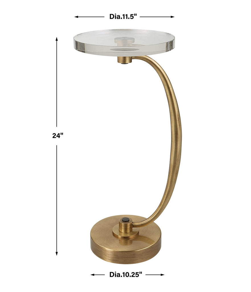 Waveney Brass Drink Table - Bombay Mercantile