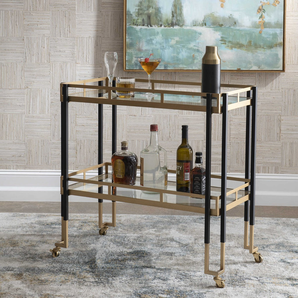 Kentmore Modern Bar Cart - Bombay Mercantile