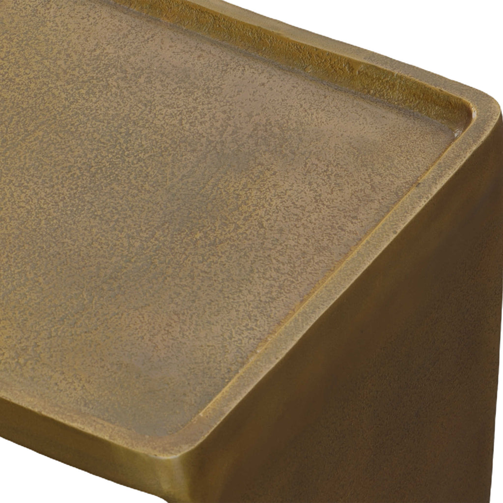 Derwent Antique Brass Side Table - Bombay Mercantile