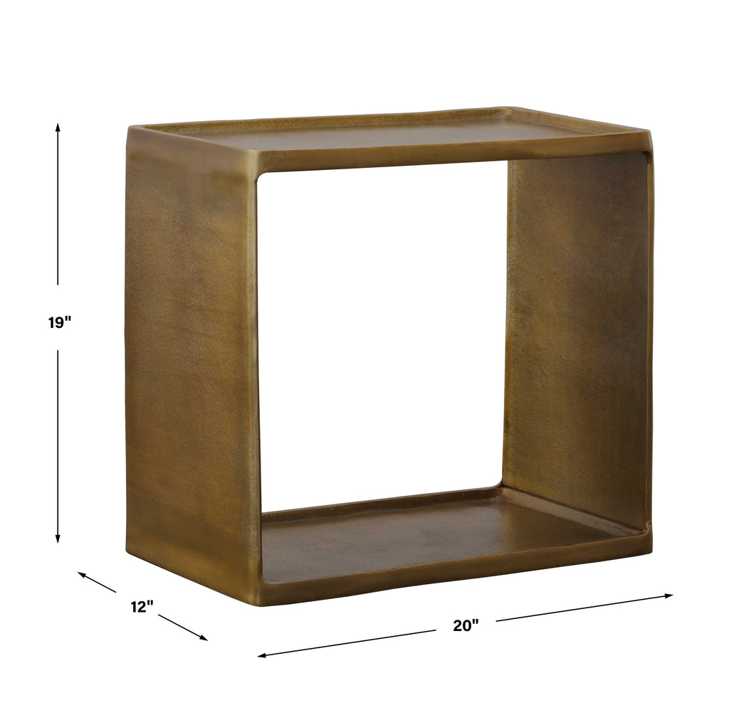 Derwent Antique Brass Side Table - Bombay Mercantile
