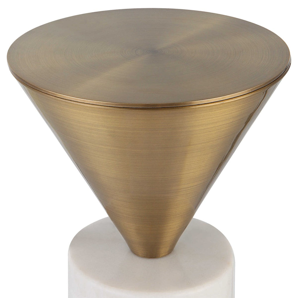 Top Hat Brass Drink Table - Bombay Mercantile