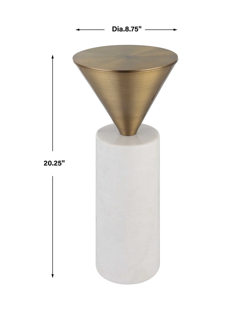 Top Hat Brass Drink Table - Bombay Mercantile