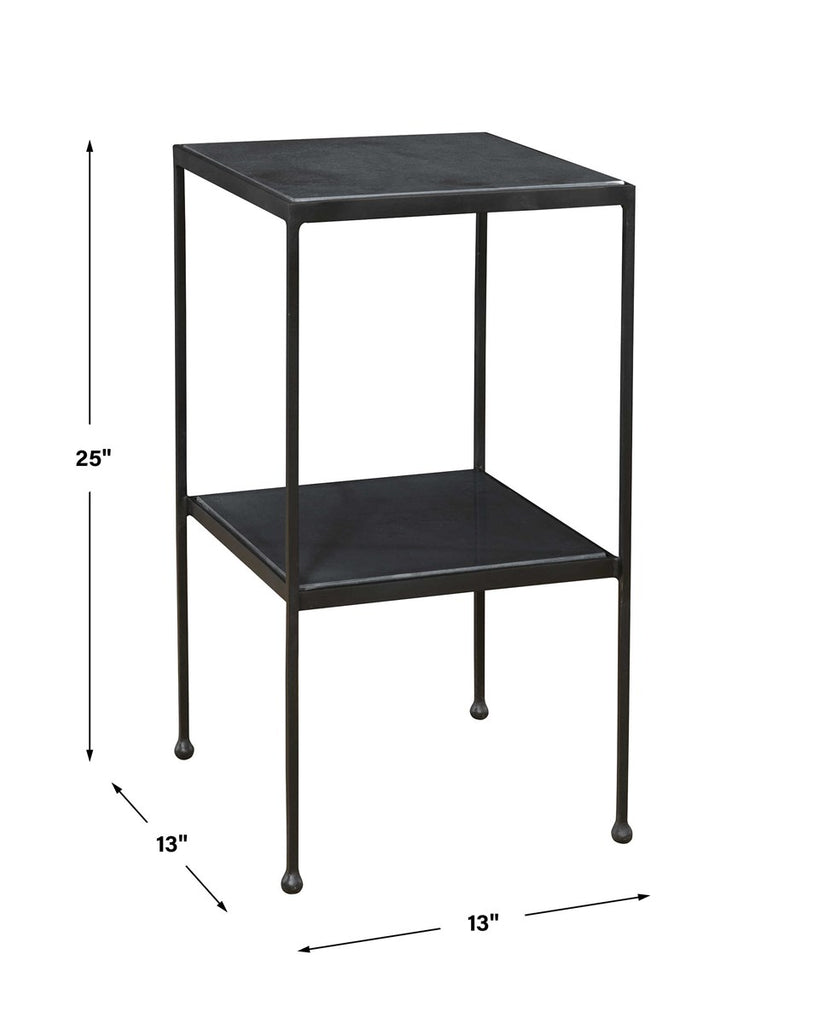 Sherwood Square Marble Accent Table - Bombay Mercantile