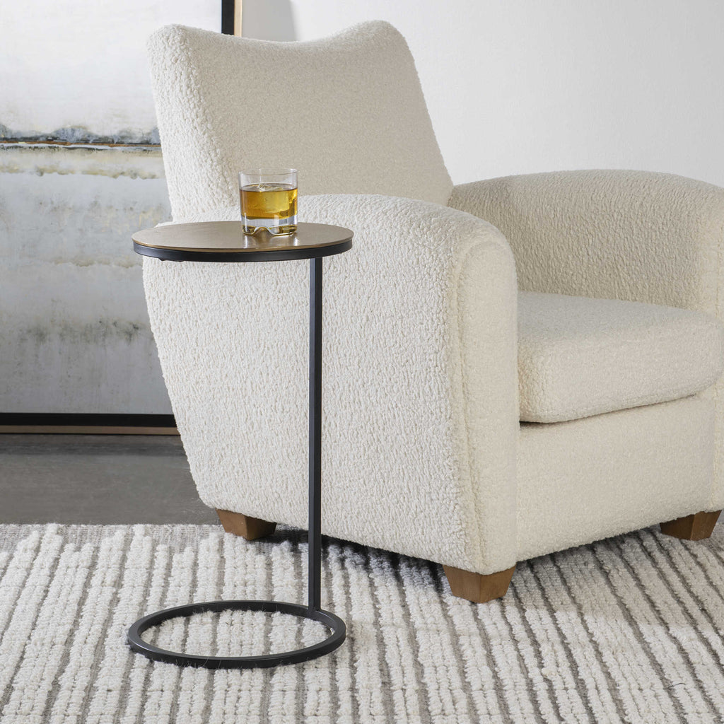Brunei Gold Accent/Drink Table - Bombay Mercantile