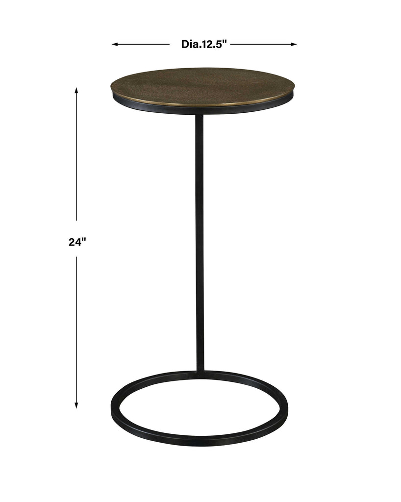 Brunei Gold Accent/Drink Table - Bombay Mercantile