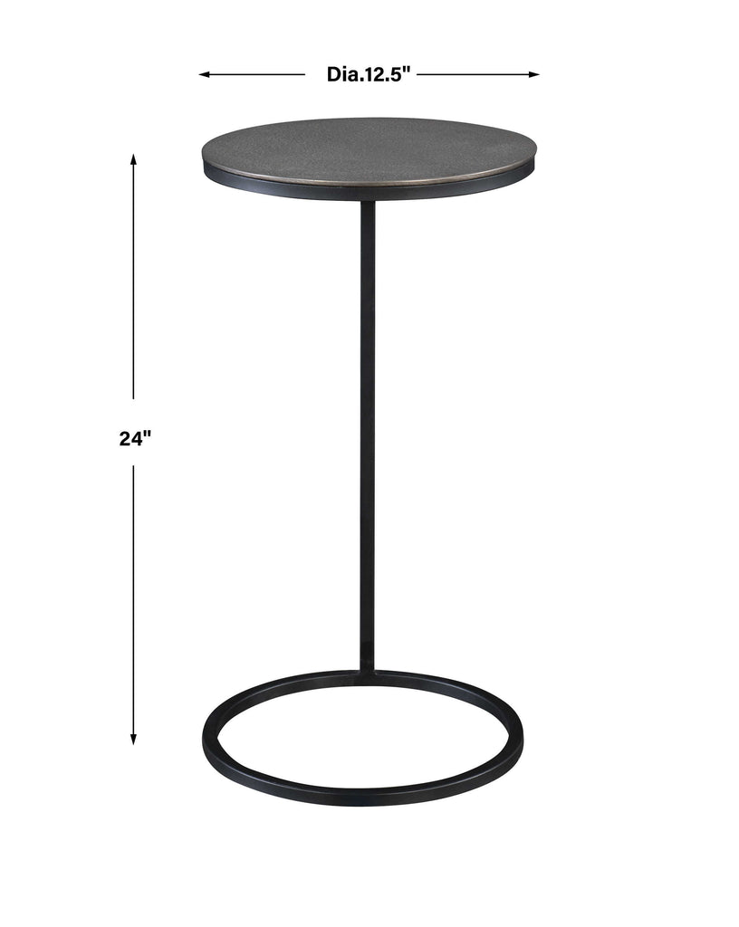 Brunei Nickel Accent/Drink Table - Bombay Mercantile