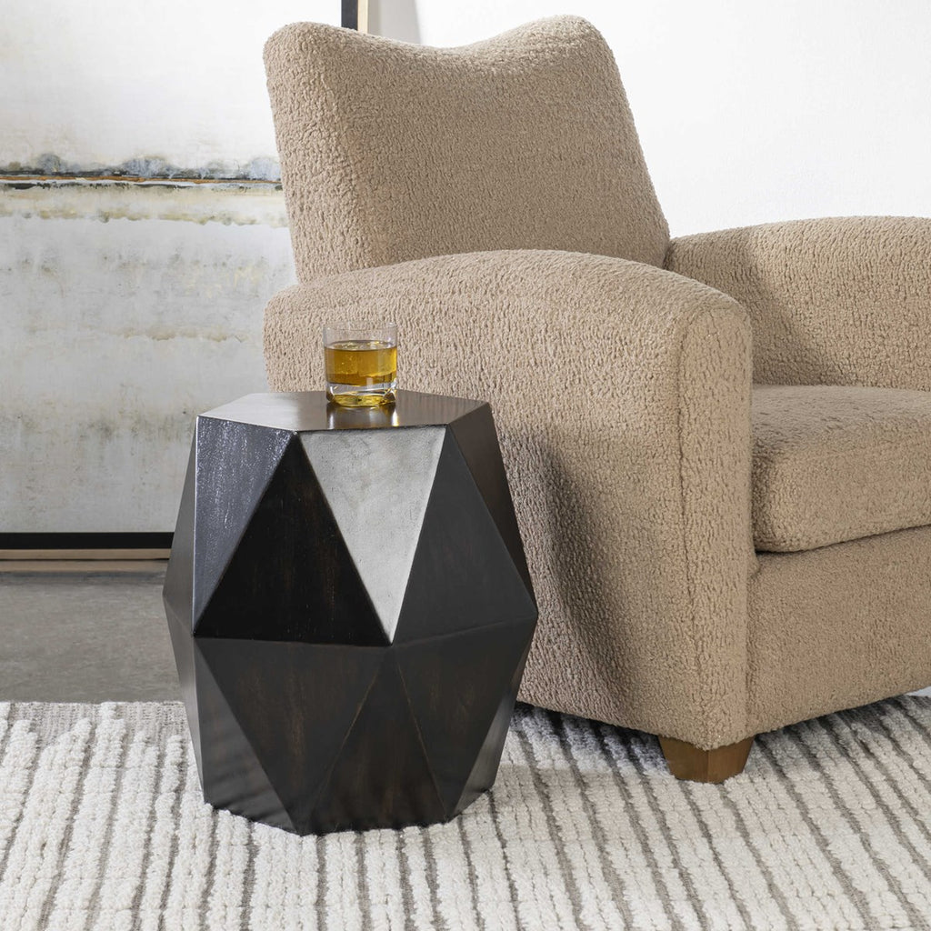 Volker Black Geometric Accent Table - Bombay Mercantile