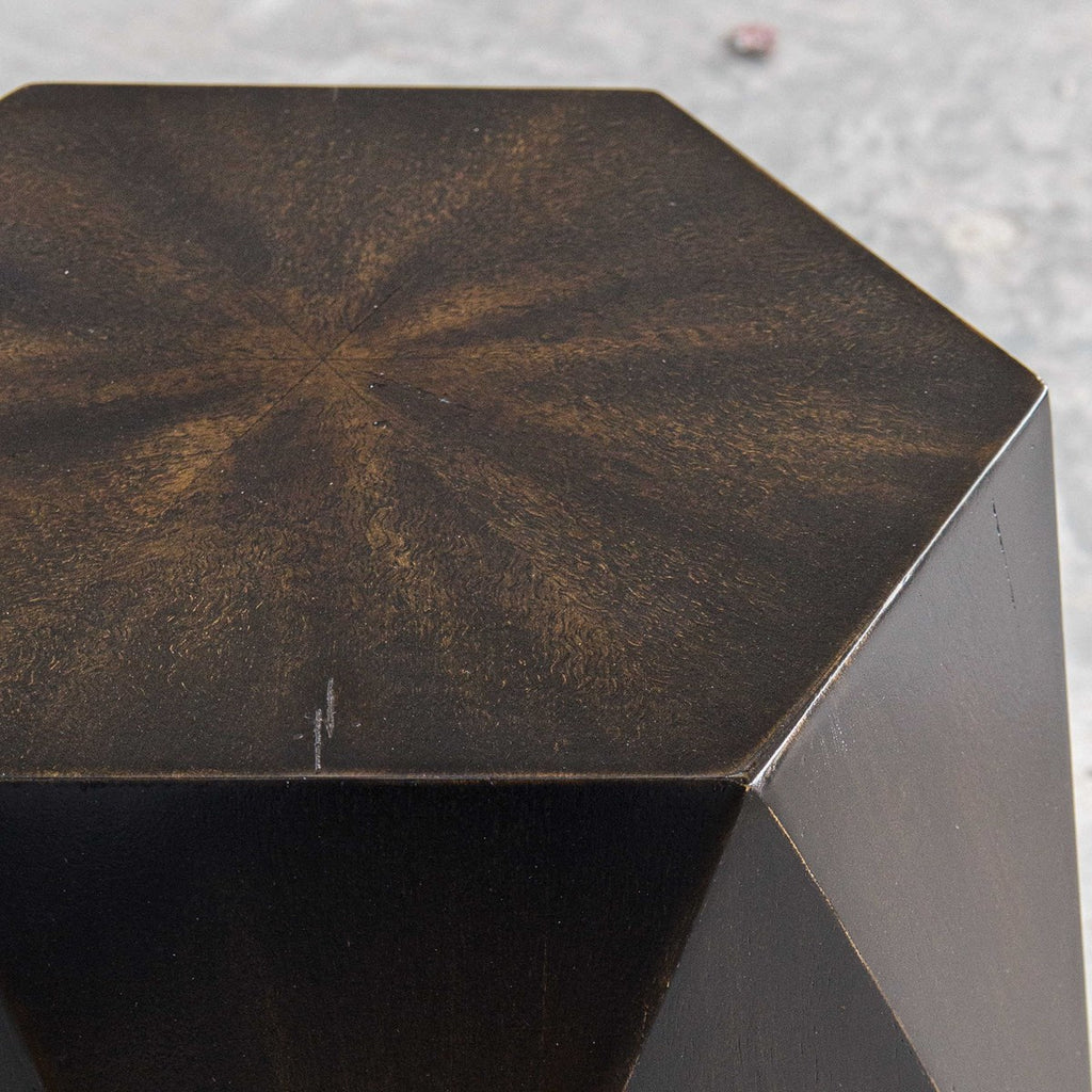 Volker Black Geometric Accent Table - Bombay Mercantile