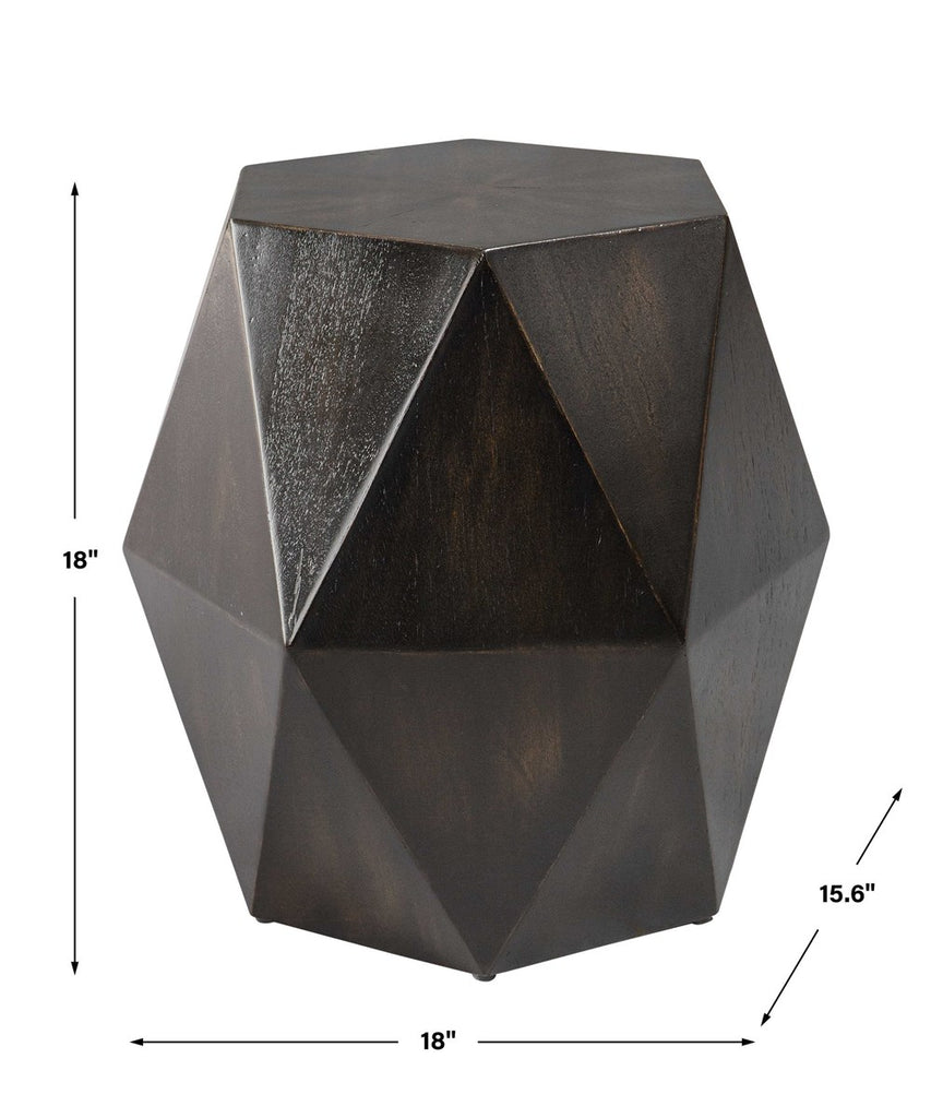 Volker Black Geometric Accent Table - Bombay Mercantile