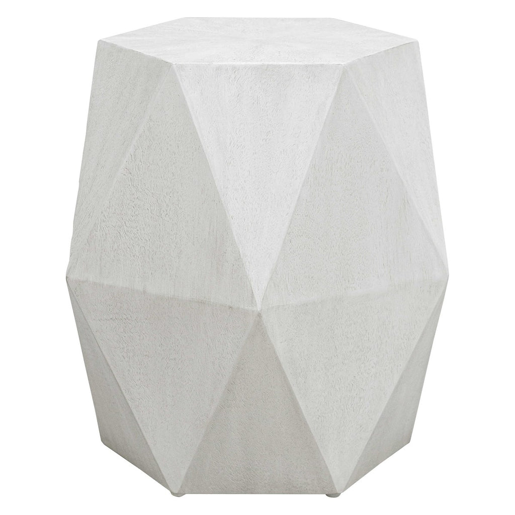 Volker White Geometric Accent Table - Bombay Mercantile